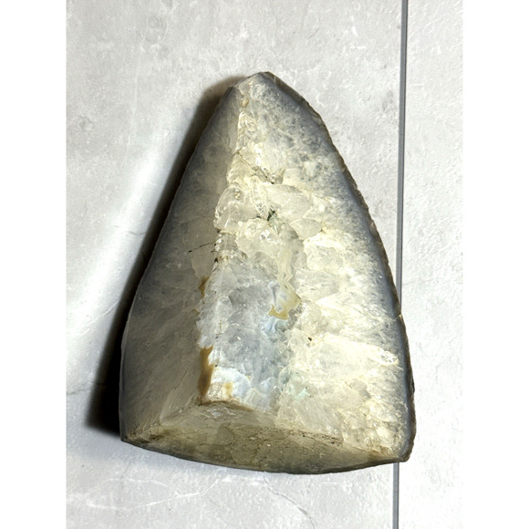 Agate Quartz Crystal Geode Polished 5.25 Tall 2.2 Pounds - Picture 7 of 8